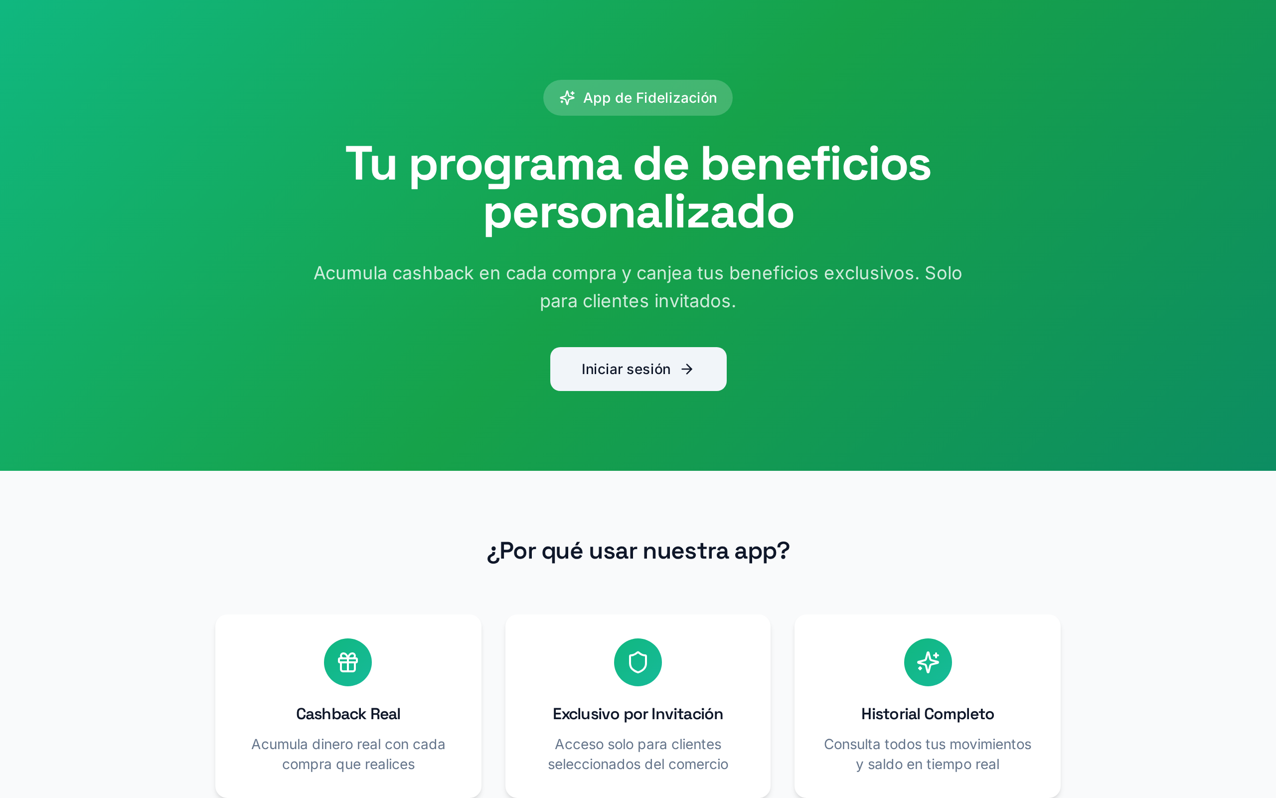 Interfaz de Loyalty Connect